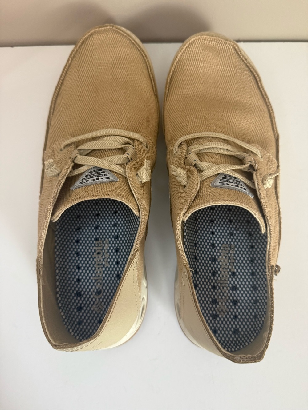 Columbia Mens PFG Bahama Vent Loco Relaxed III Boat Shoes Canvas Leather Tan 9.5 - Picture 7 of 11